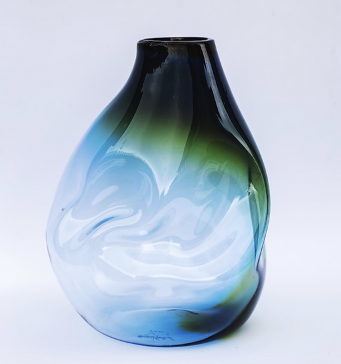 Lava Petrol Vase, Sigrid Rostad