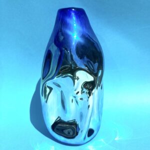 Liquid Silver Glass  Vase, Sigrid Rostad