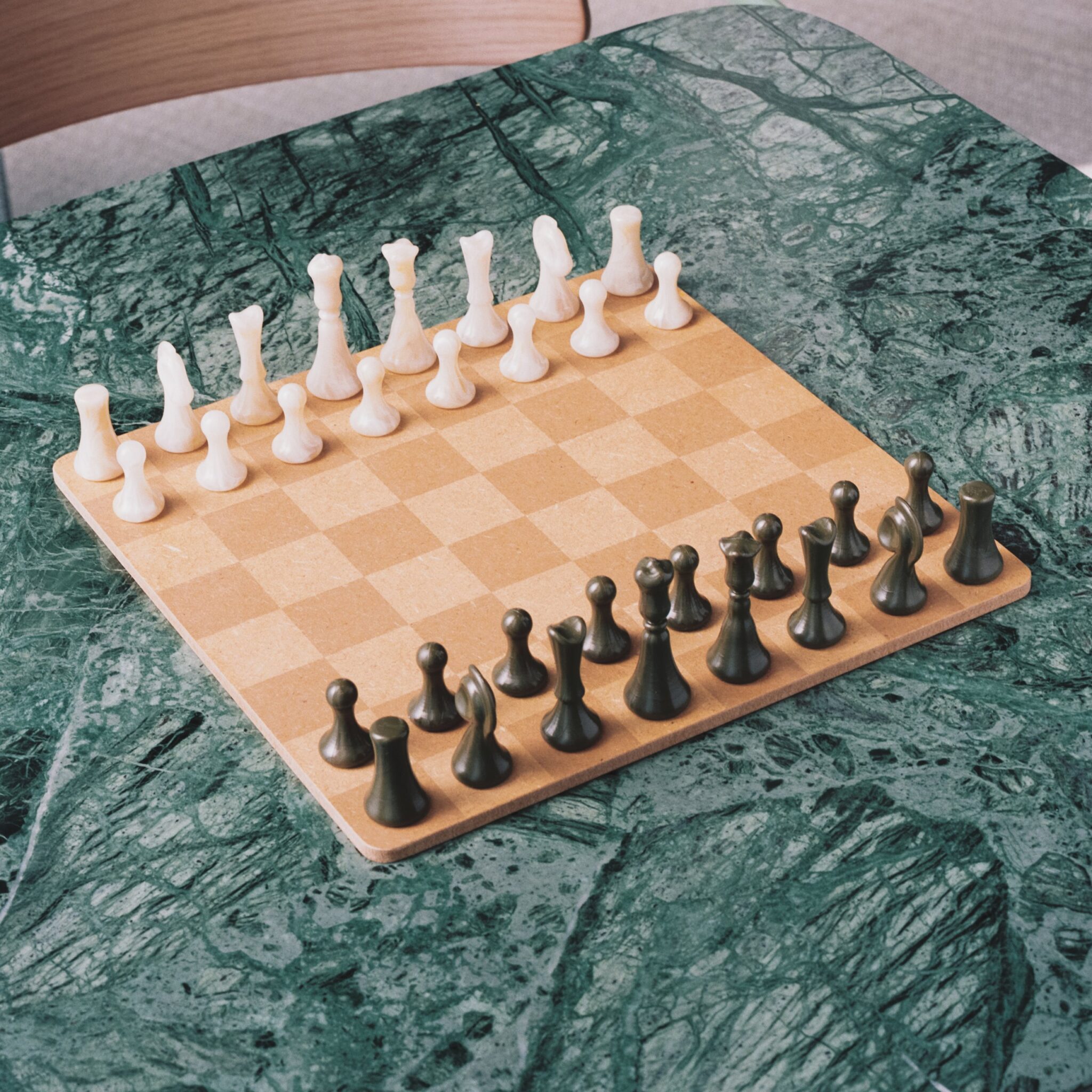 Chess set made from recycled plastic waste, Brave New Lines -Novooi