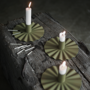 Krum candle holder grønn