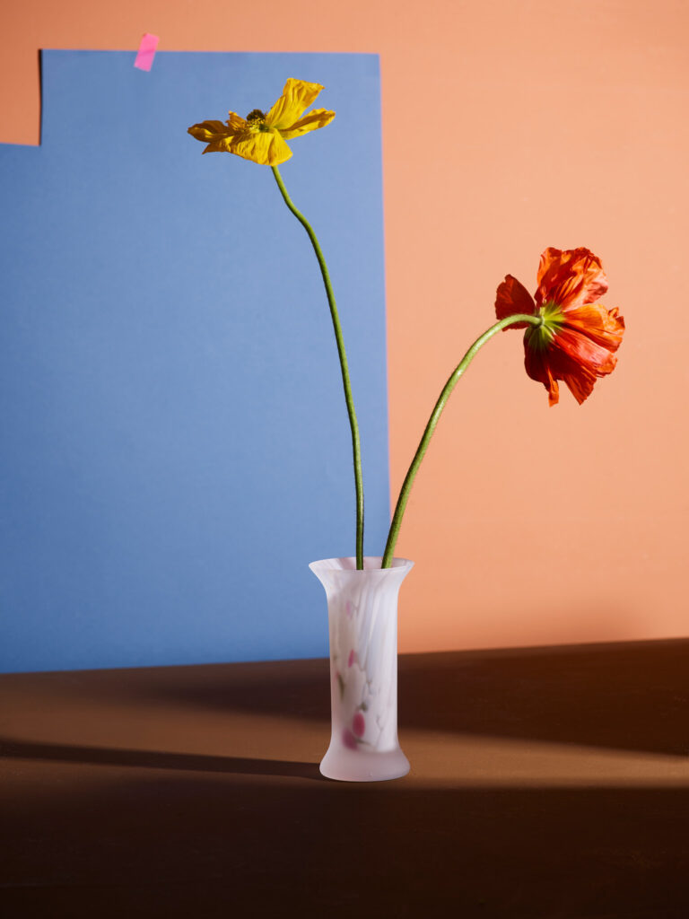 Hvit glassvase