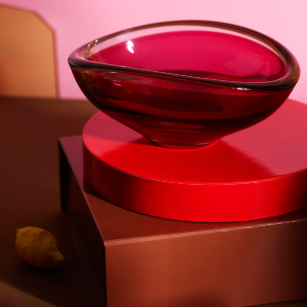 Oval glasskål