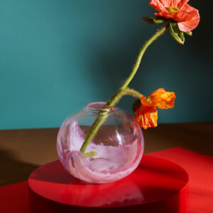 Vase i kunstglass