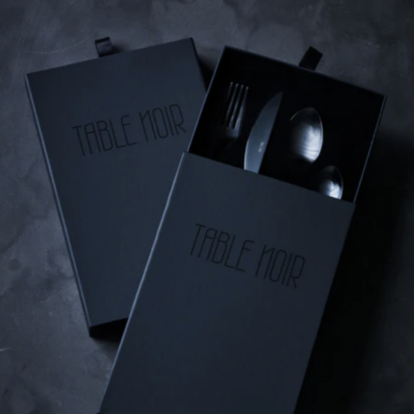Table Noir Cutlery Black Packaging