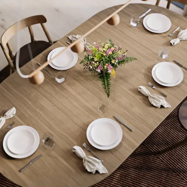 Expand dining table round - Bilde 7
