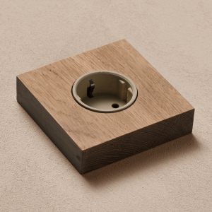 KLOSS Stikkontakt Kvadrat 2-pk - Natur Eik