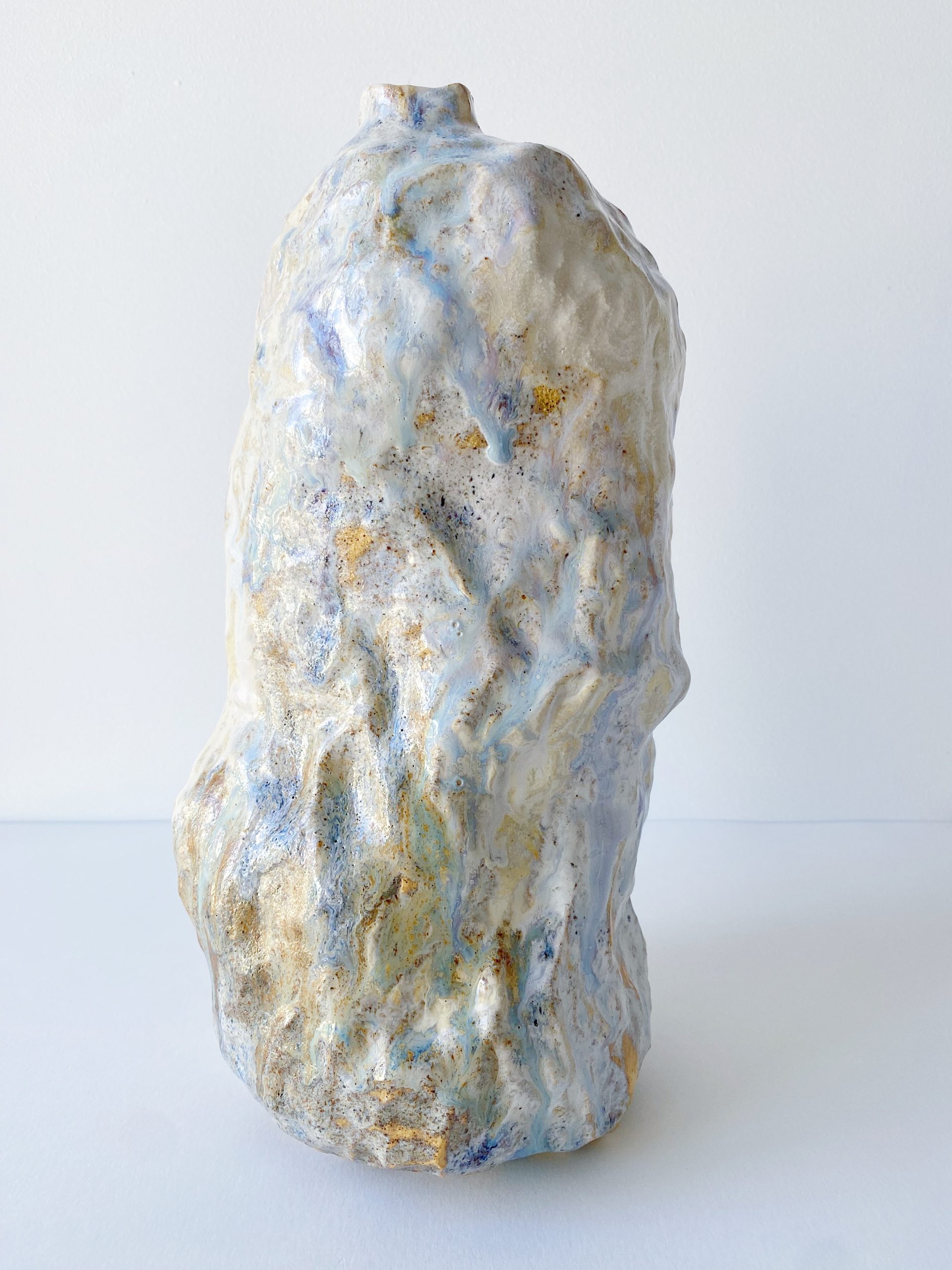 Vase med blå elv / Vase with blue streams