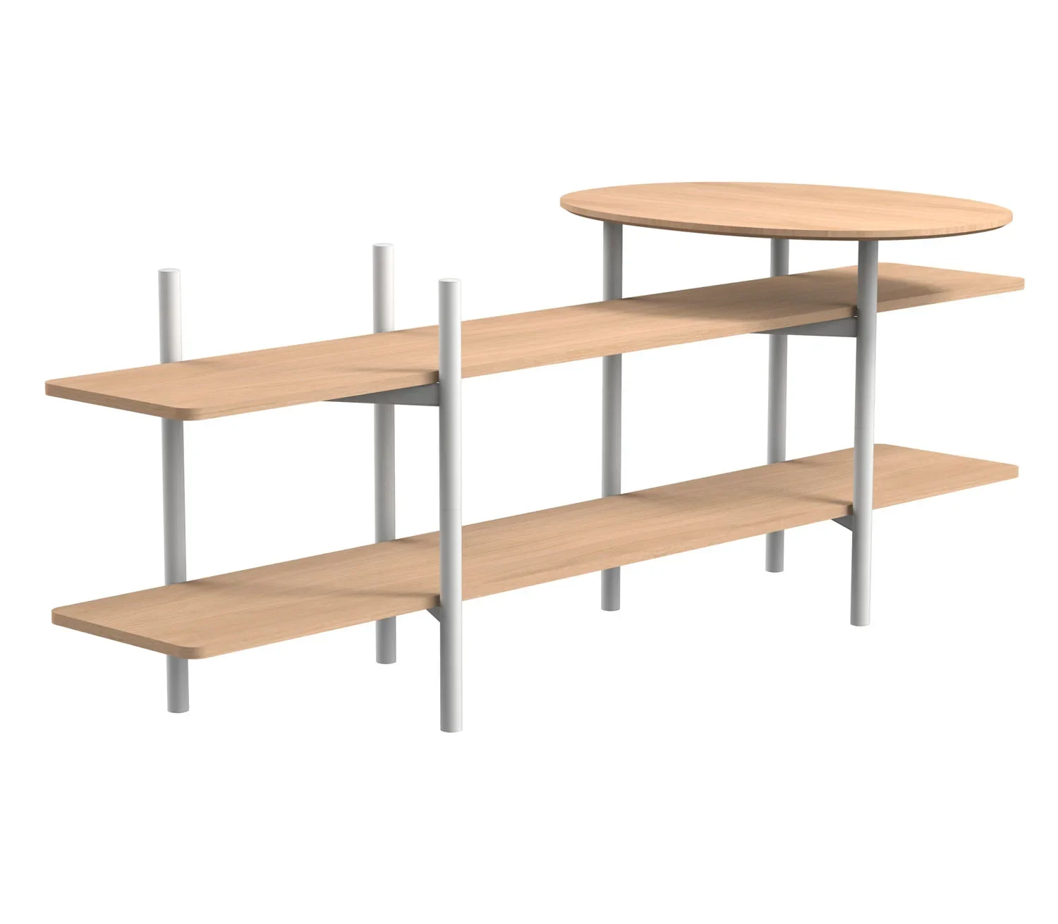 UN Freestanding Shelf with Table, Elementa