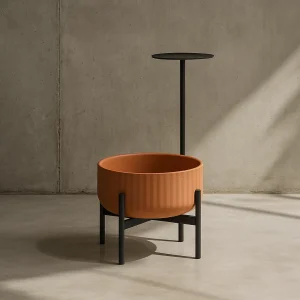 Klorofyll Round Table – Low Base + Low Planter