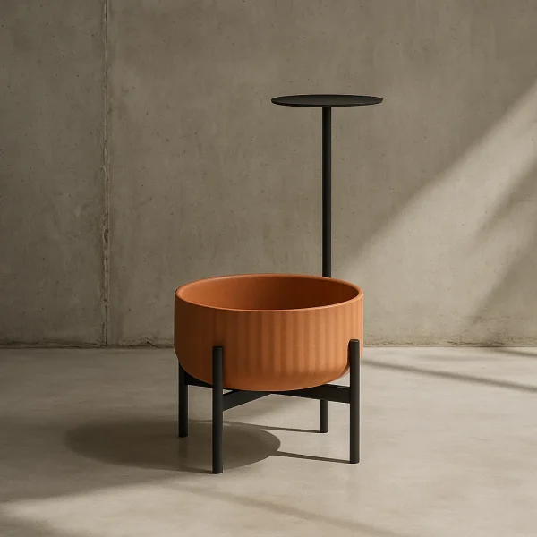 Klorofyll Round Table – Low Base + Low Planter
