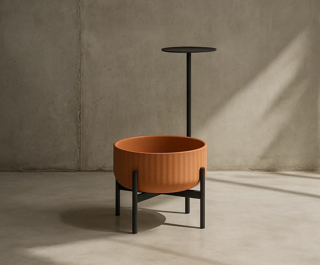 Klorofyll Round Table – Low Base + Low Planter