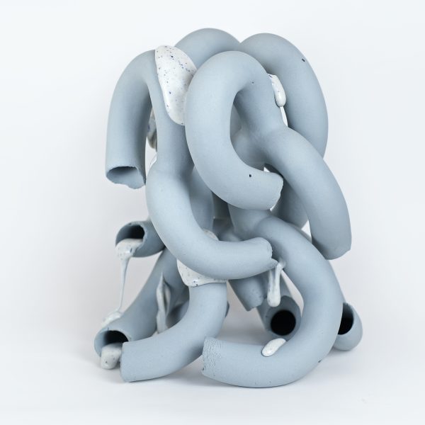 Blue tubes sculpture