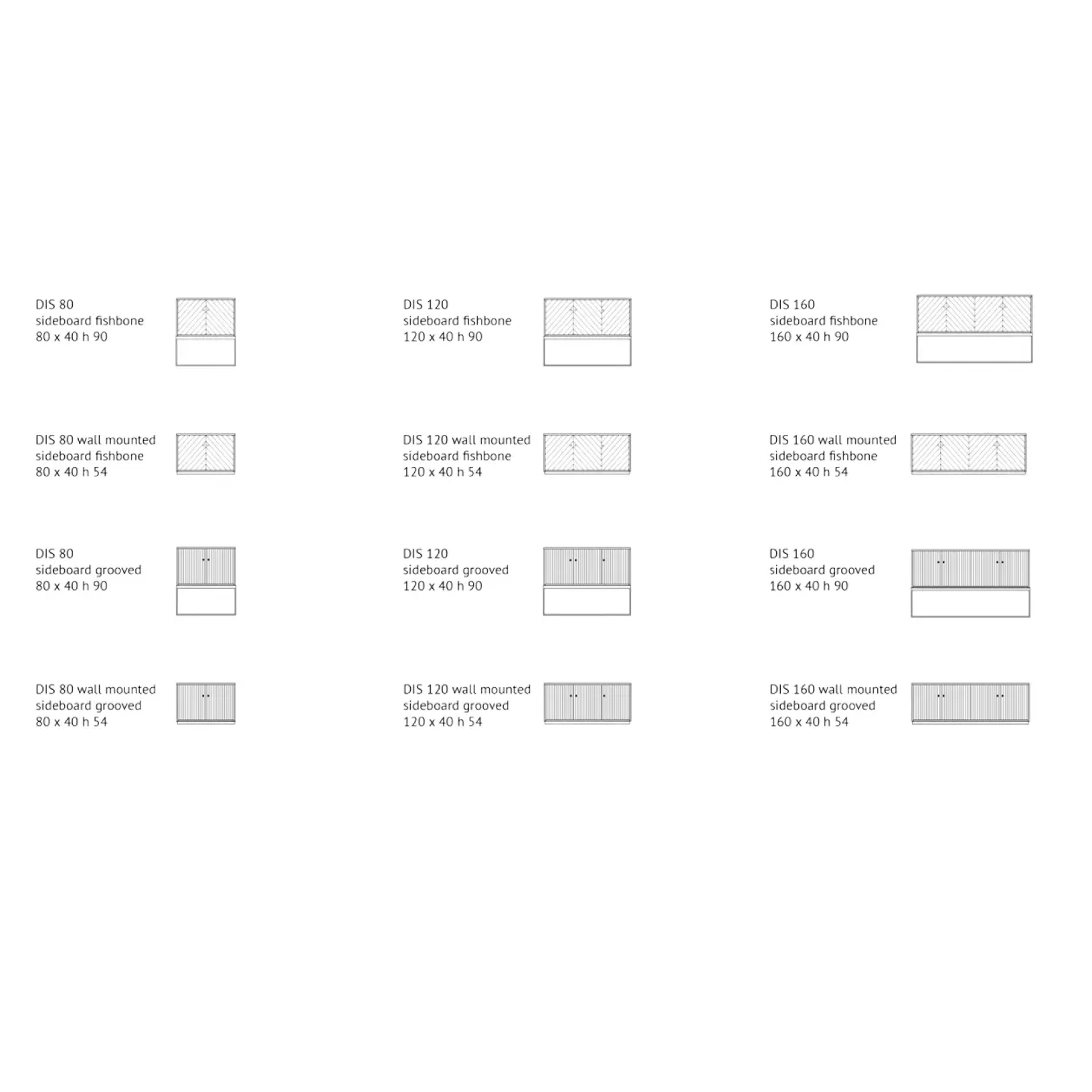 Dis sideboard variation drawings, by ygg&lyng