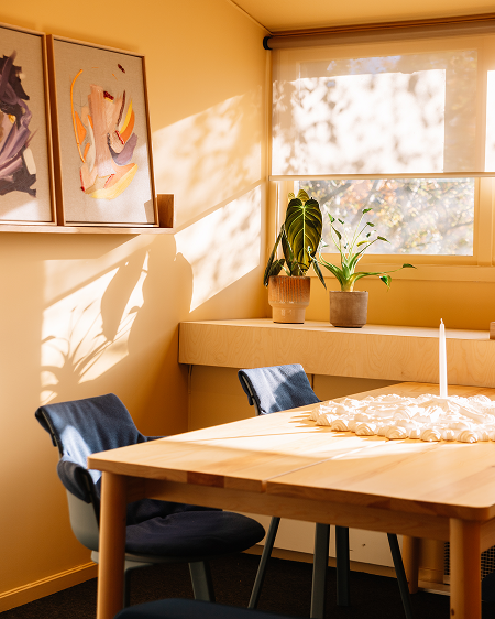 Showroom av nork design, bilde fra møterommet