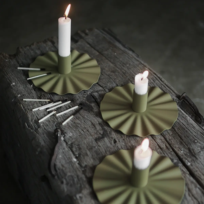 Krum candle holder green