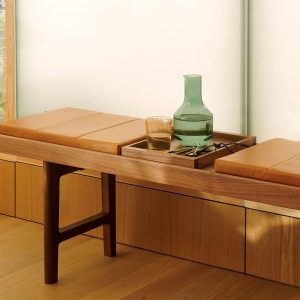 Krobo Leather Cushion by Fjordfiesta