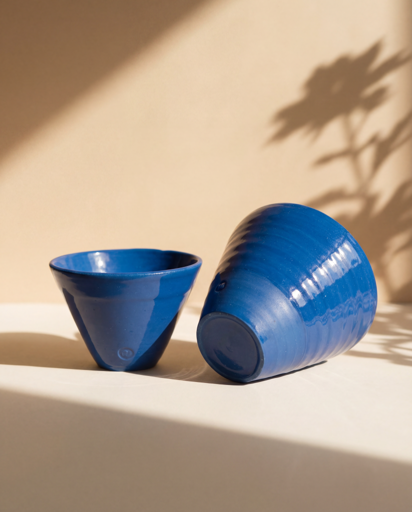 Blue porcelain bowl by Elisabeth Kongsrud