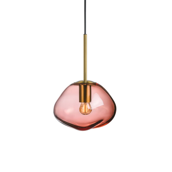 Crystal stone morgenrød lampe fra hadeland glassverk