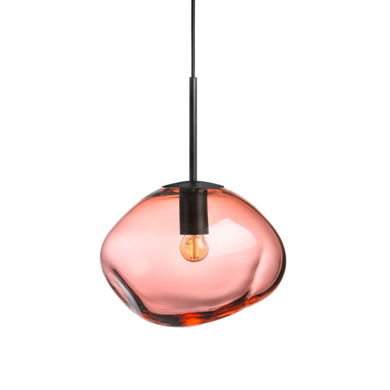 Crystal stone morgenrød lampe fra hadeland glassverk