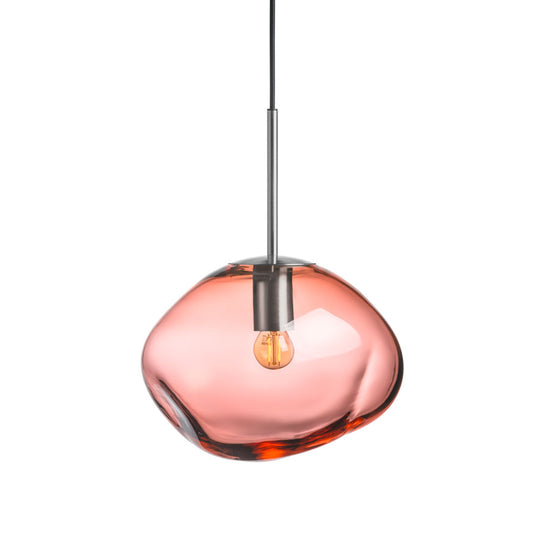 Crystal stone morgenrød lampe fra hadeland glassverk