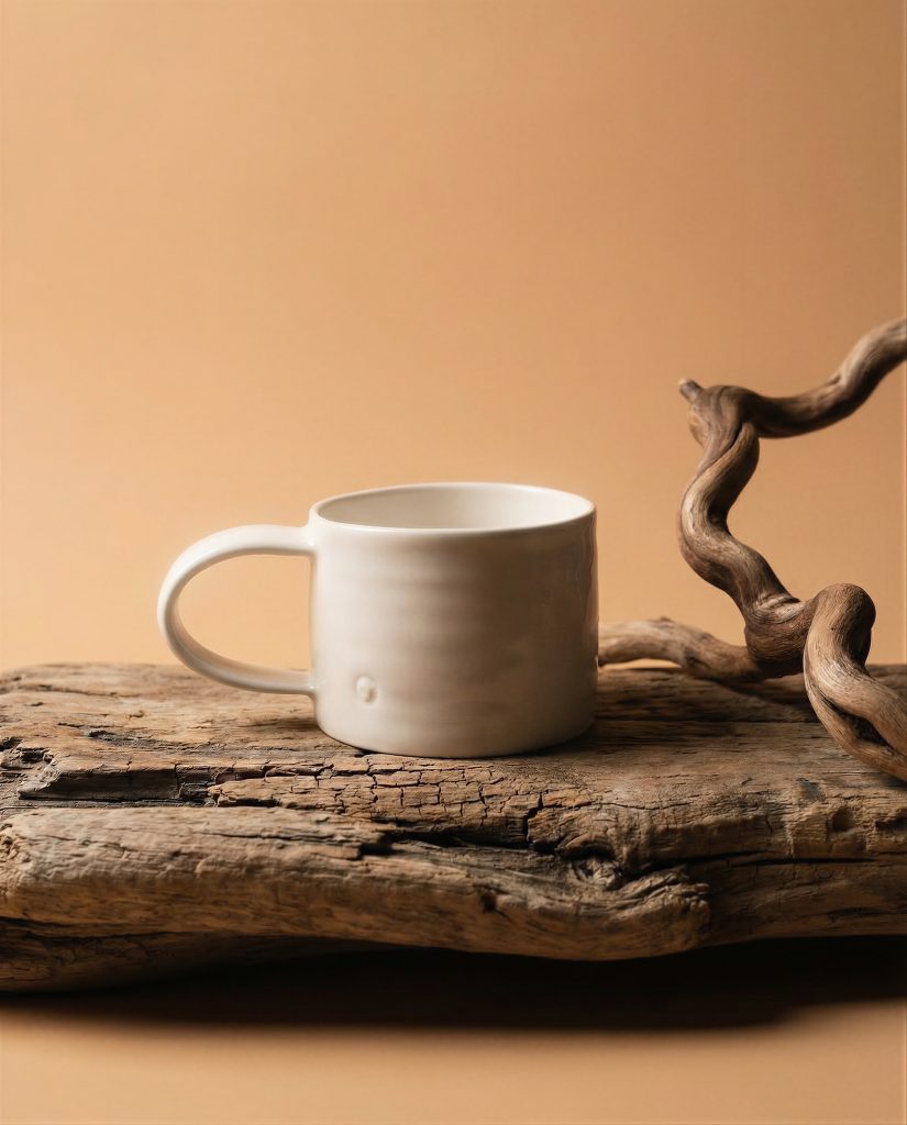 Espresso cup in white porcelain by Elisabeth Kongsrud