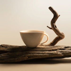 Tekopp i hvit porselen av Elisabeth Kongsrud