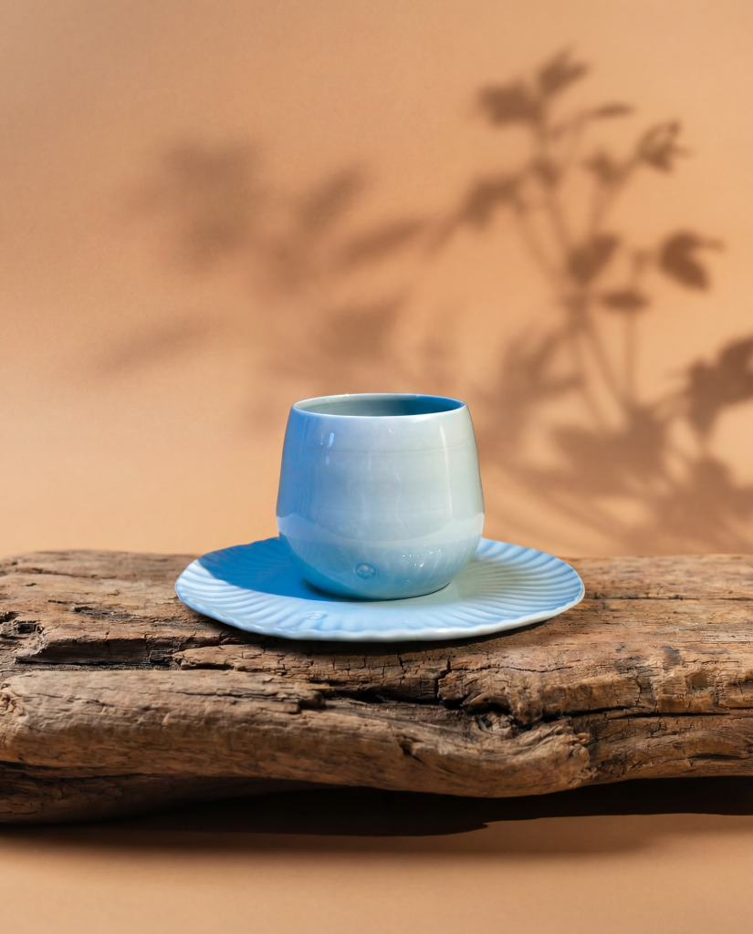 Elisabeth Kongsrud blue plate and cup