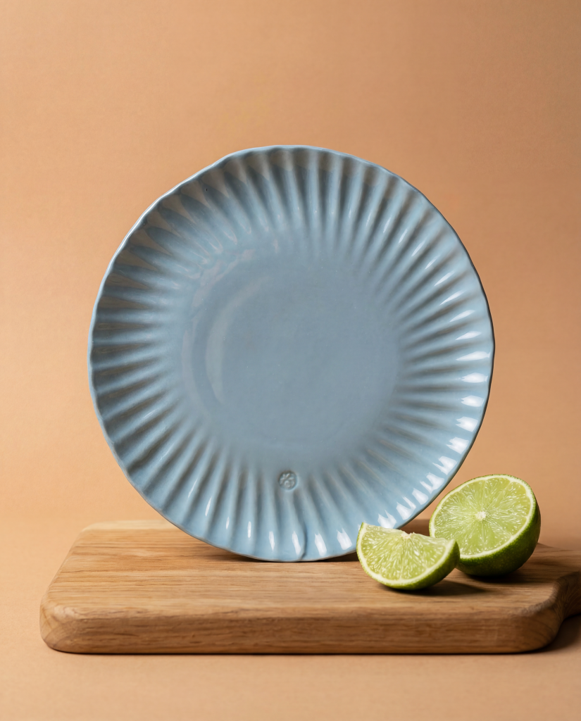 Plate in Blue Porcelain