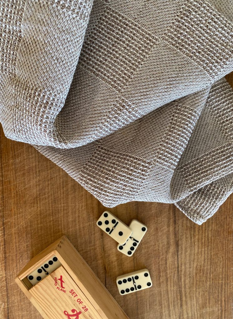 Linen mix Bath towel squares, Plesner Patterns