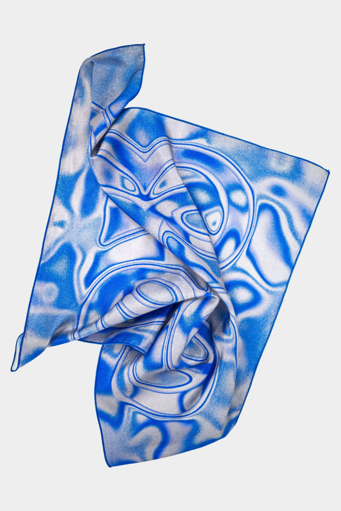 Lightweight, breathable bandanas in a silk–cotton blend for movement.