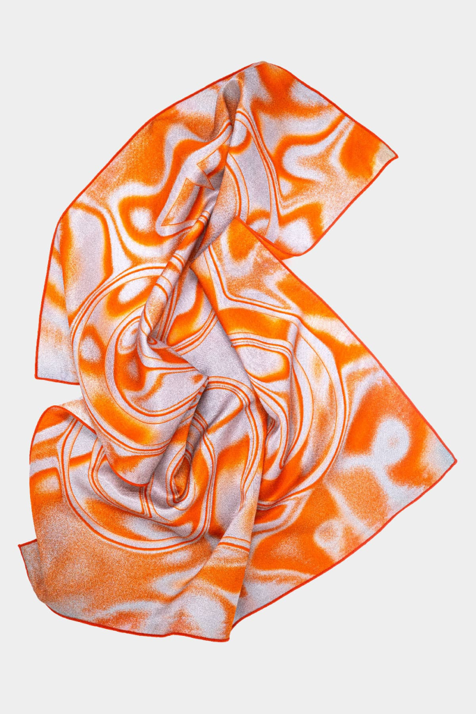 Lightweight, breathable bandanas in a silk–cotton blend for movement