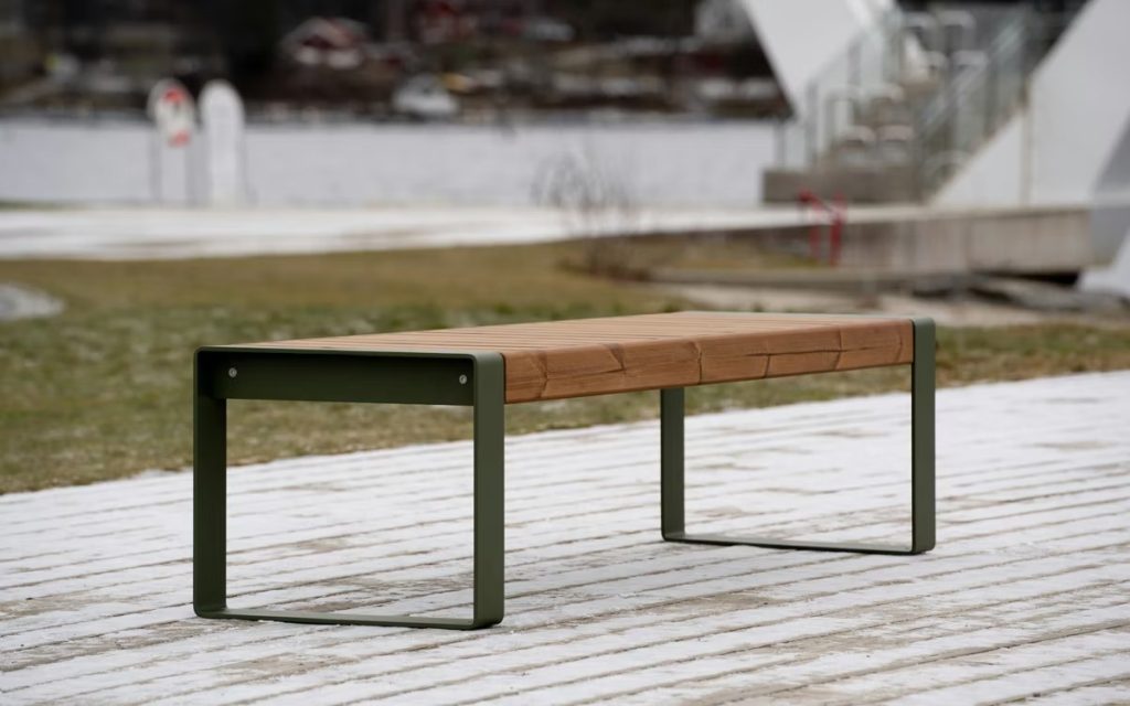 Street bench by Torsteinssen design for NORFAX