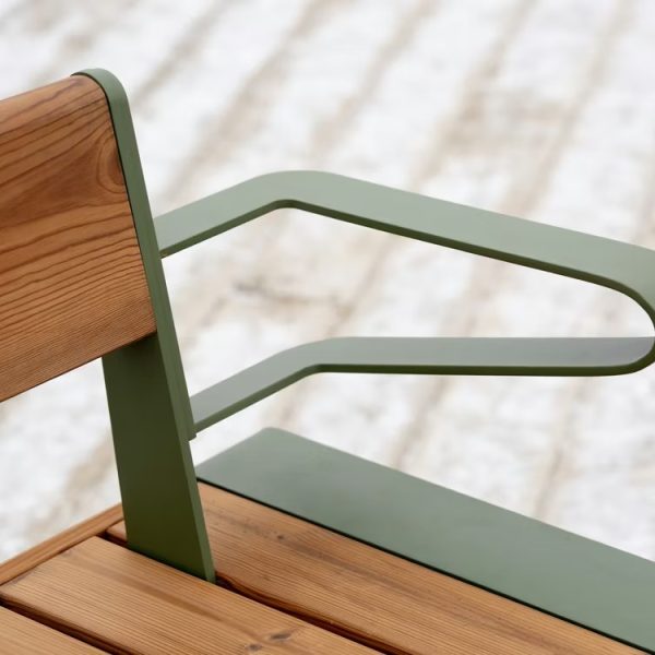 Street bench with backrest - Torsteinsen Design
