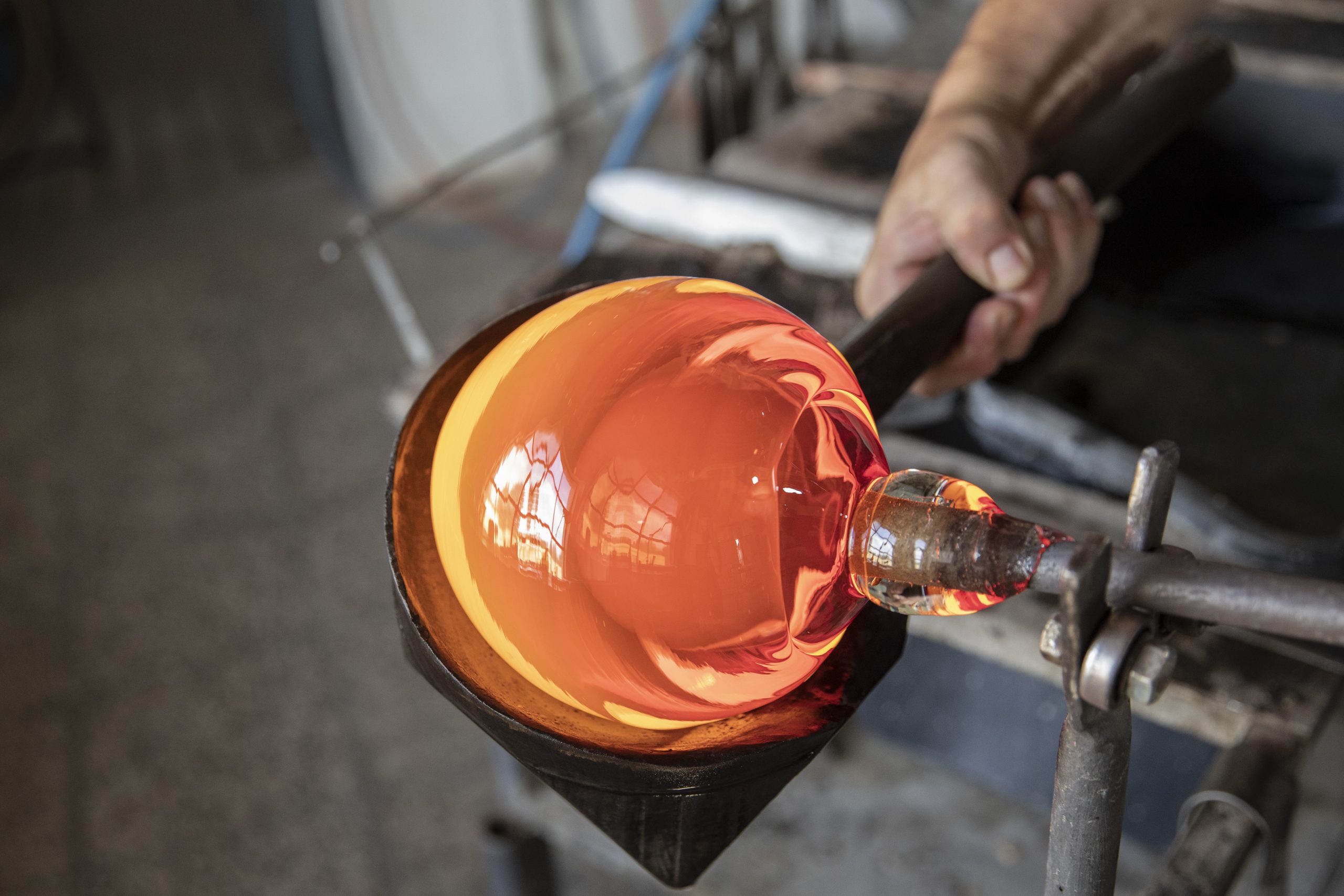 Not just another dome - Glass ceiling lamp designed and made by House of Holmendal