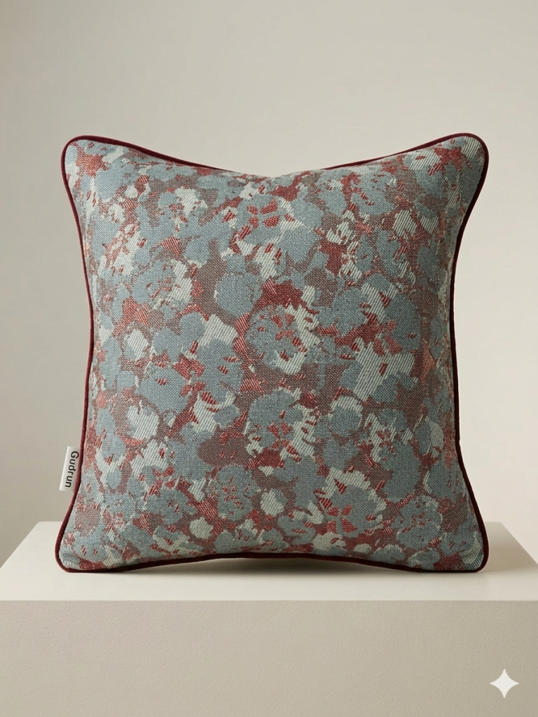 Bella pute 50x50 blå/rød by Gudrun Design