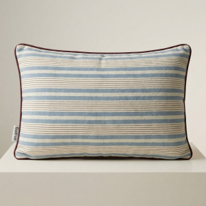 Gudrun blue striped pillow