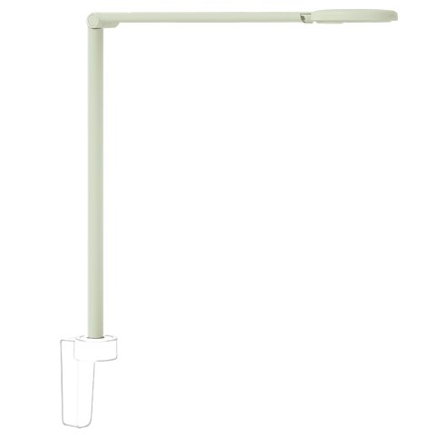 Luxo Motus Flat desk lamp head in Mild Citrus - studio photo on white background