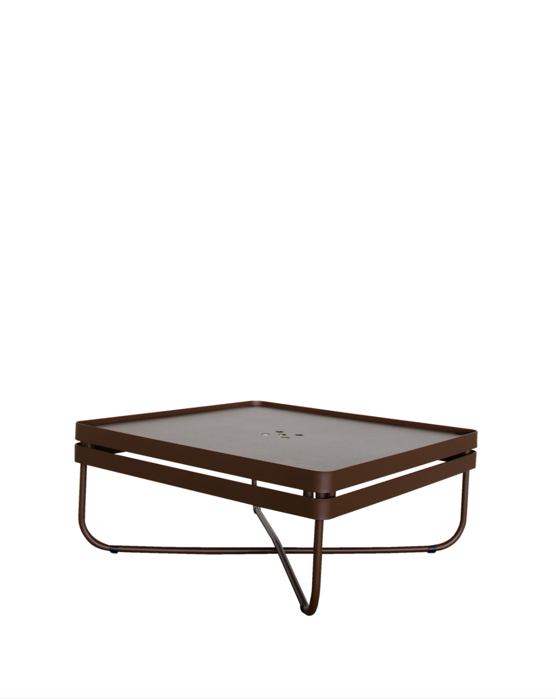 Ygg & Lyng Bris 70x70 coffee table in Earth Brown frame – studio photo on white background