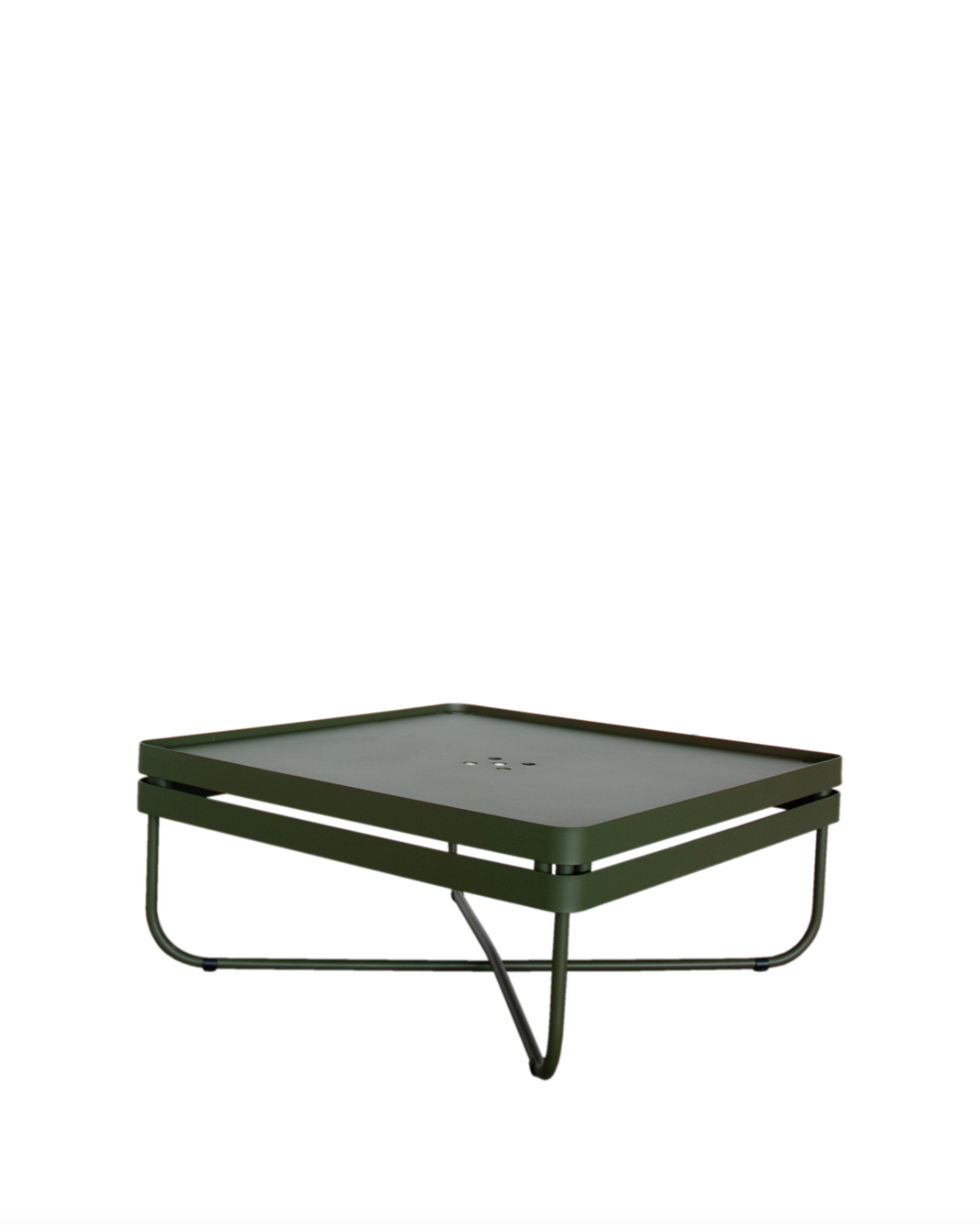 Ygg & Lyng Bris 70x70 coffee table in Deep Olive frame – studio photo on white background
